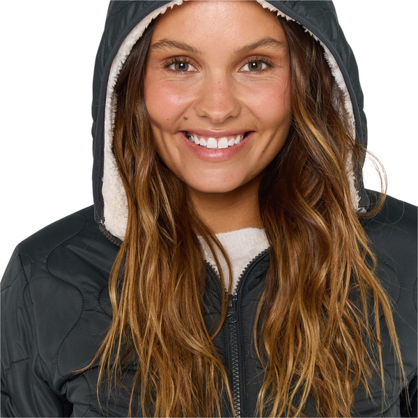2026 Rip Curl Womens Anoeta Classic Quilted Jacket 03FWJA - Noir